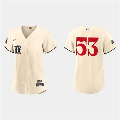 Women's Texas Rangers Nike Cream 2023 City Connect Replica Jersey